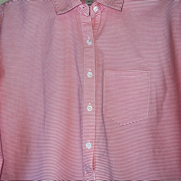 J. Crew Women’s Red/White Striped Boyfriend Popover Cotton Shirt. Sz 00 - Picture 3 of 9